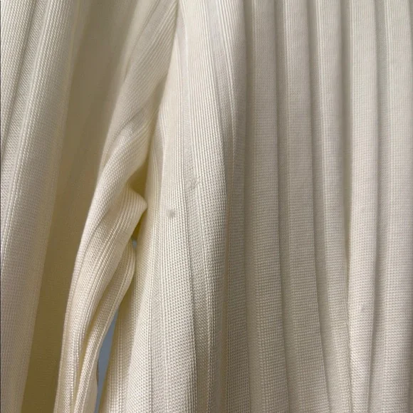 Samsoe Samsoe Jenari Ribbed Knit Eggnog Long Sleeve Sheath Dress Size Large - Picture 6 of 15